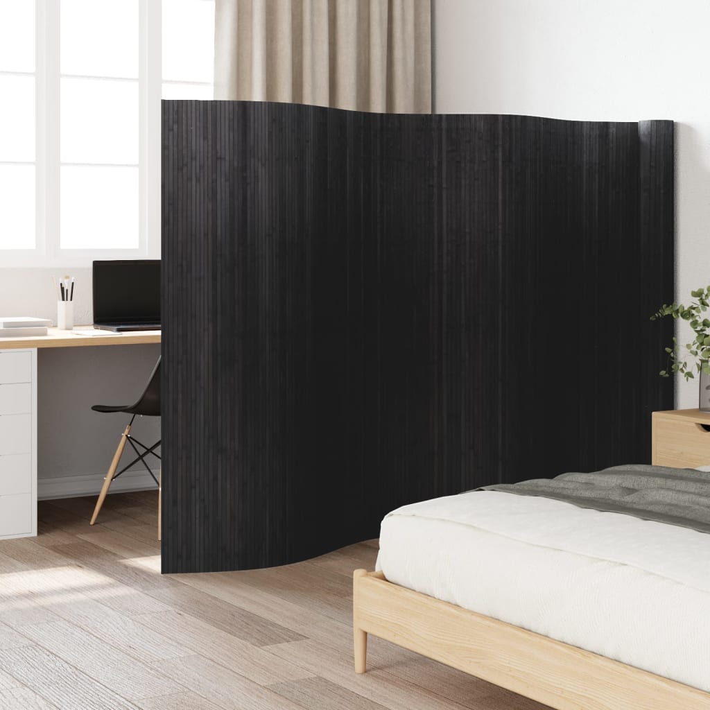 Biombo divisor de bambú blanco ancho 400 cm alto 165 cm