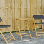 Mesa de jardín plegable de bambú 110x55x75 cm