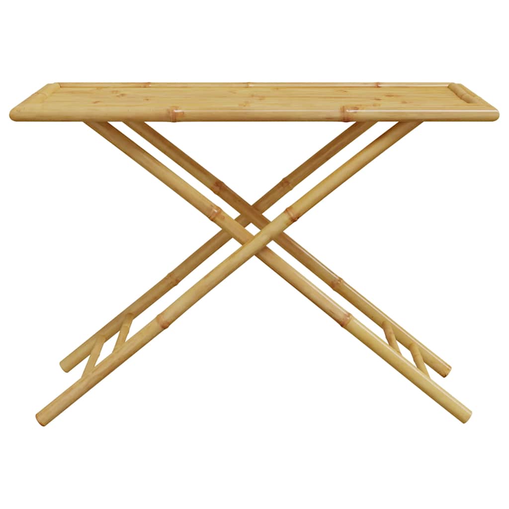 Mesa de jardín plegable de bambú 110x55x75 cm