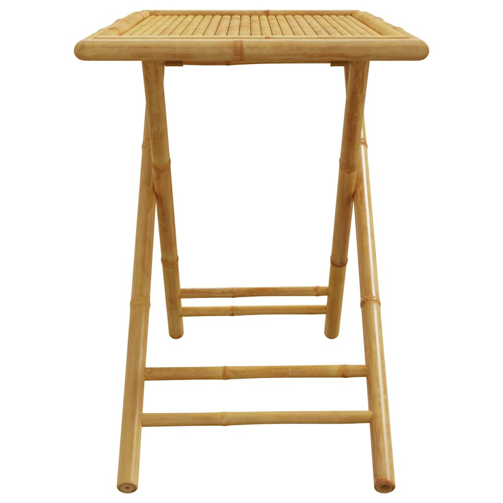 Mesa de jardín plegable de bambú 110x55x75 cm