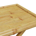 Mesa de jardín plegable de bambú 110x55x75 cm