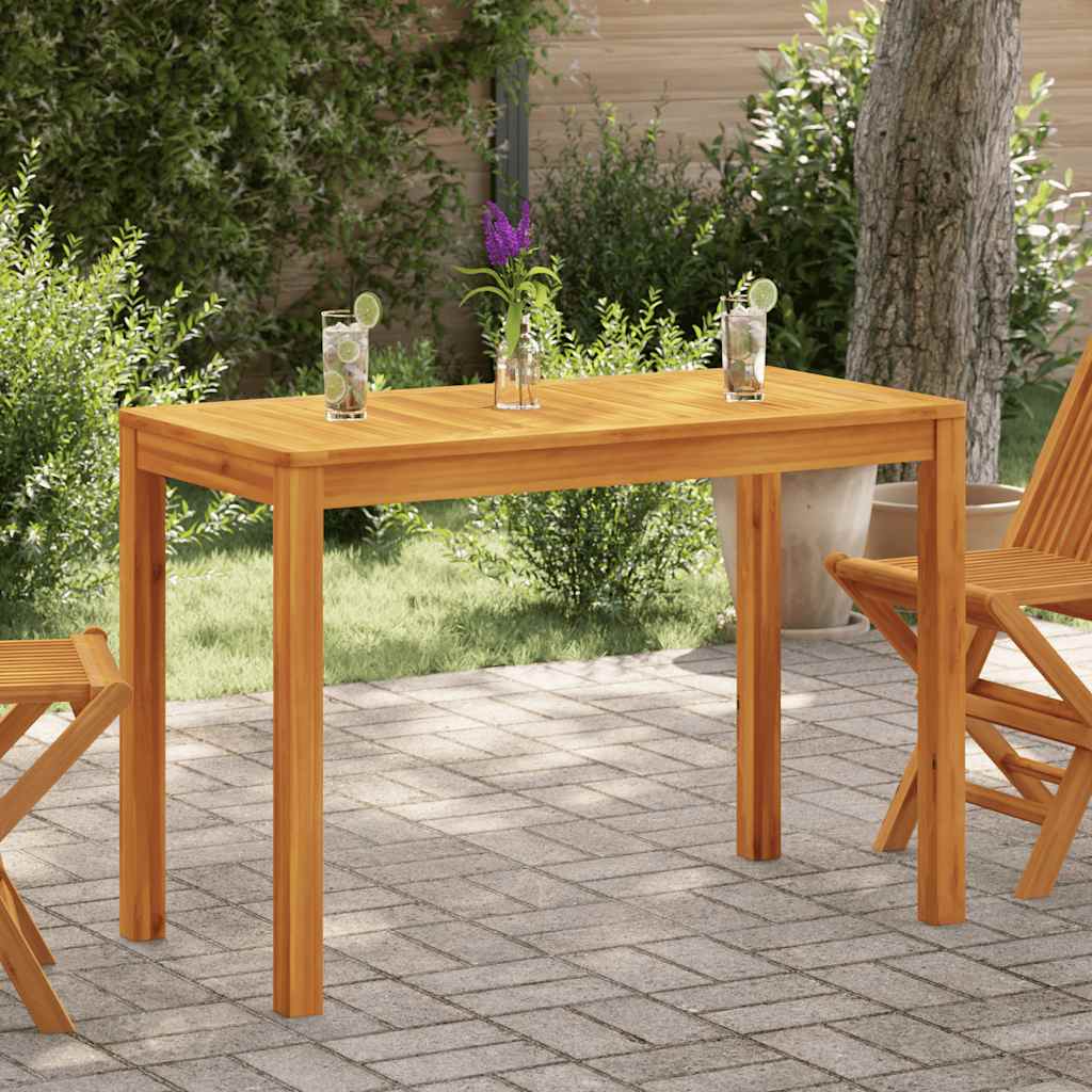 Mesa de comedor de jardín madera maciza de acacia 110x110x75 cm