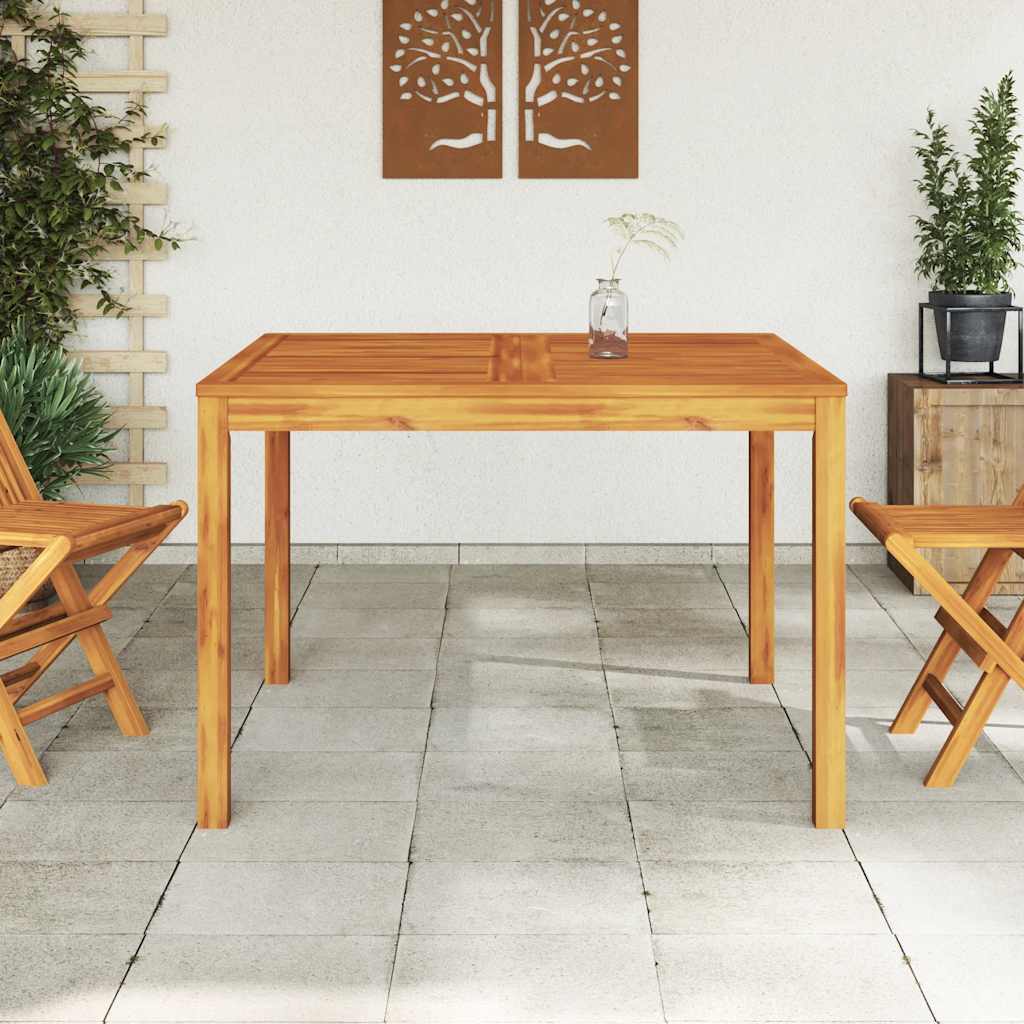 Mesa de comedor de jardín madera maciza de acacia 110x110x75 cm