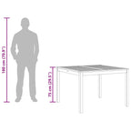 Mesa de comedor de jardín madera maciza de acacia 110x110x75 cm
