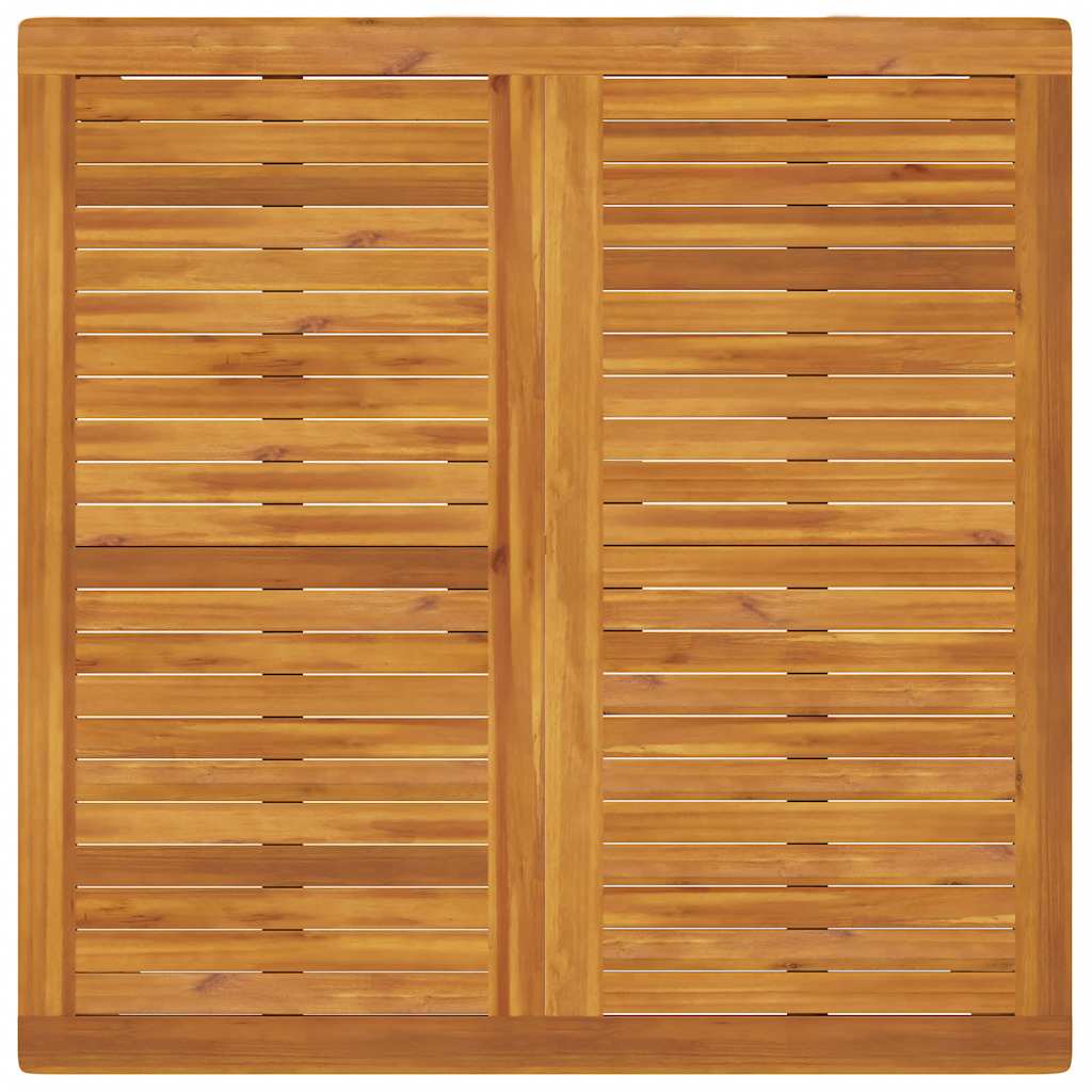 Mesa de comedor de jardín madera maciza de acacia 110x110x75 cm