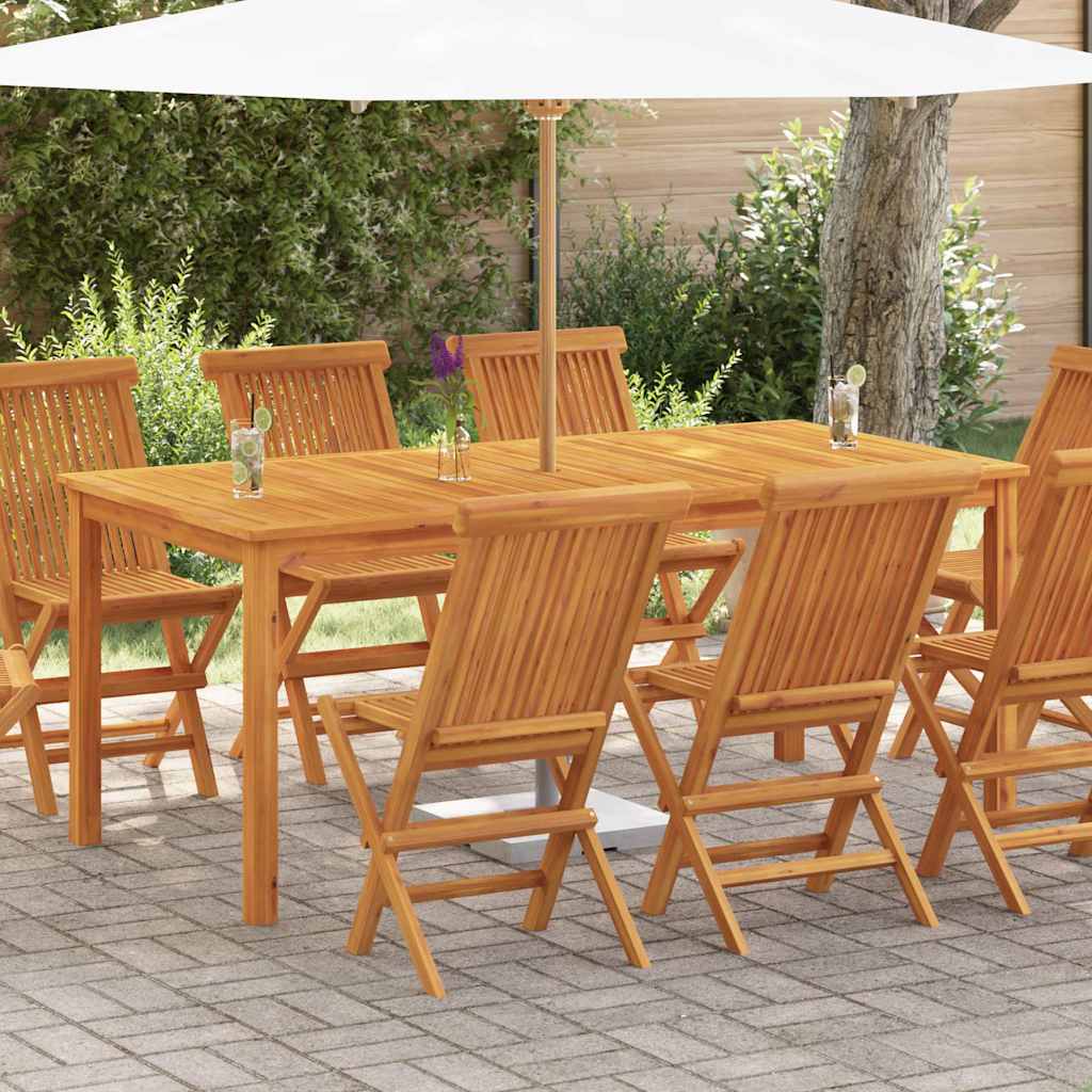 Mesa de comedor de jardín madera maciza de acacia 110x110x75 cm