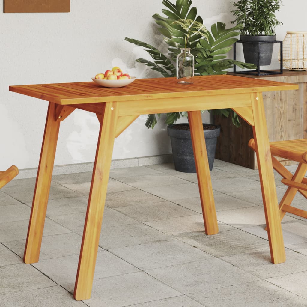 Mesa de comedor de jardín madera maciza de acacia 110x110x75 cm