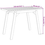 Conjunto de balcón 3 piezas madera maciza de acacia