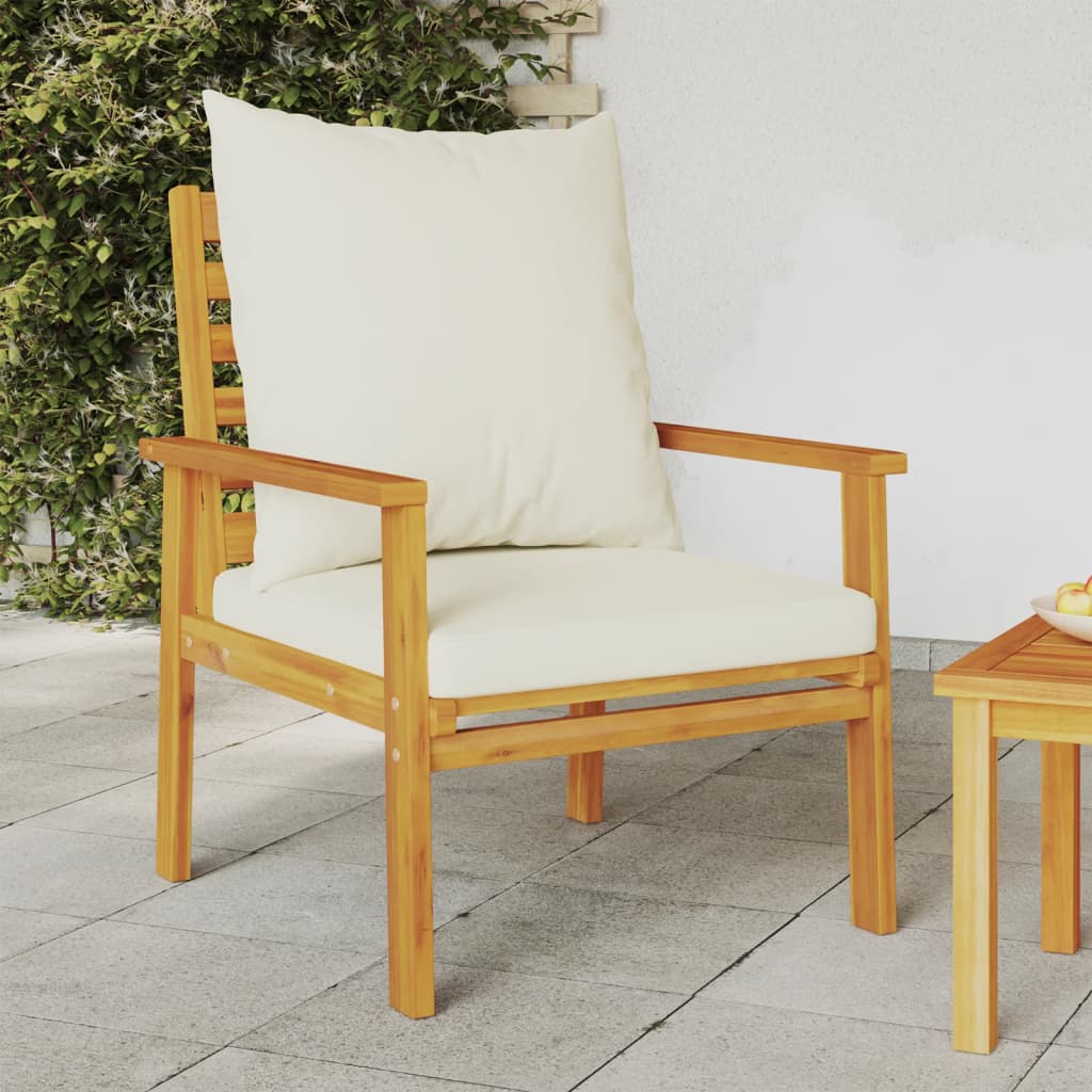 Sillón de jardín 2 unidades madera maciza acacia 66,5x65x81 cm