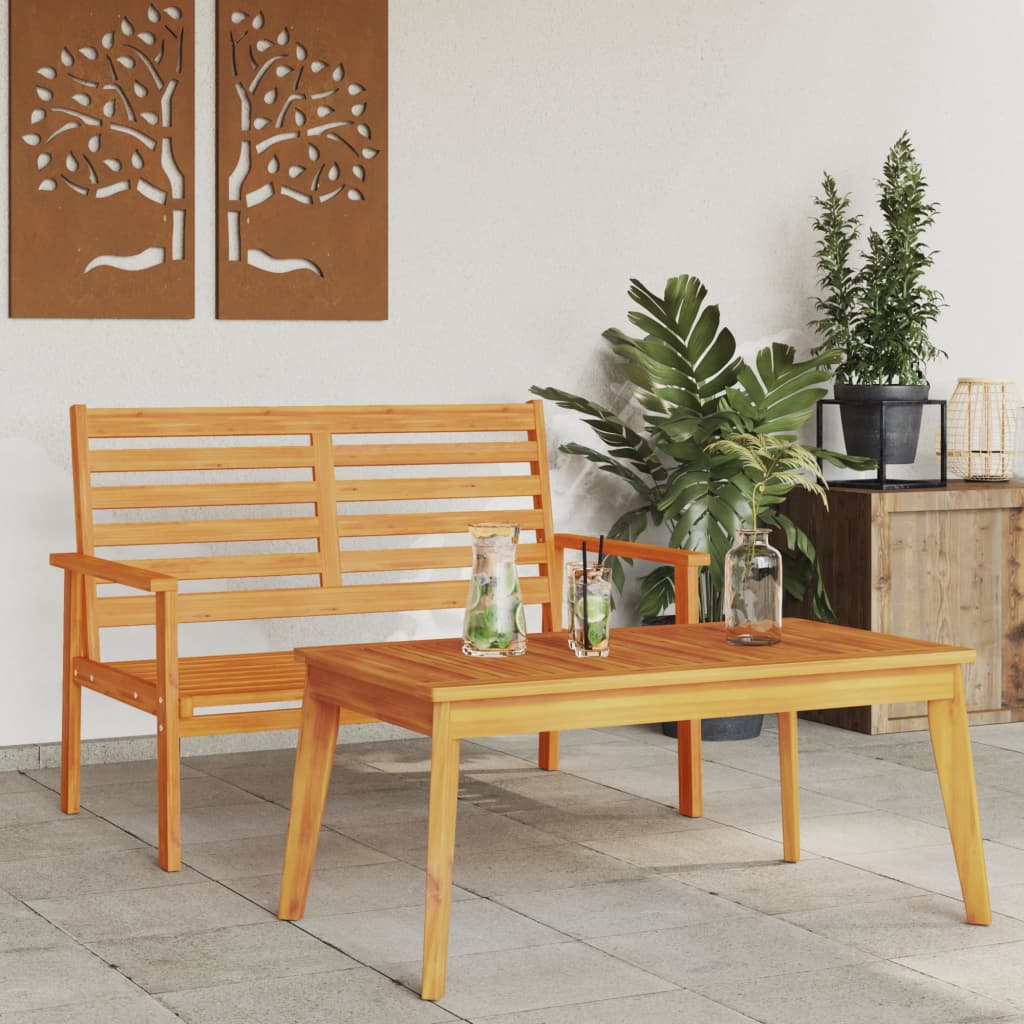 Set de muebles de jardín con cojines madera maciza acacia