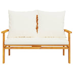 Set de muebles de jardín con cojines madera maciza acacia