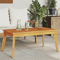 Mesa de comedor de jardín madera maciza de acacia 100x55x45 cm