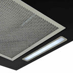 Campana extractora de isla sensor táctil LCD vidrio templado