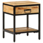 Bedside Table with Drawer Brown 40 x 35 x 50 cm