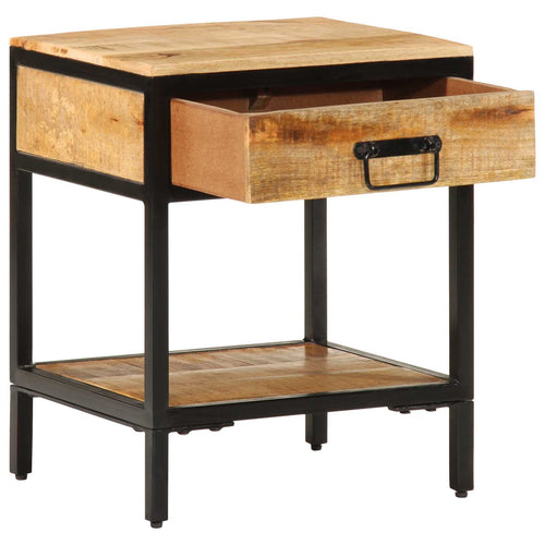 Bedside Table with Drawer Brown 40 x 35 x 50 cm