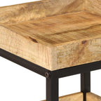 Mesa lateral Marrón 35 x 35 x 45 cm Madera de mango maciza