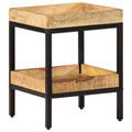 Mesa lateral Marrón 35 x 35 x 45 cm Madera de mango maciza