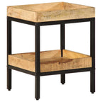 Mesa lateral Marrón 35 x 35 x 45 cm Madera de mango maciza
