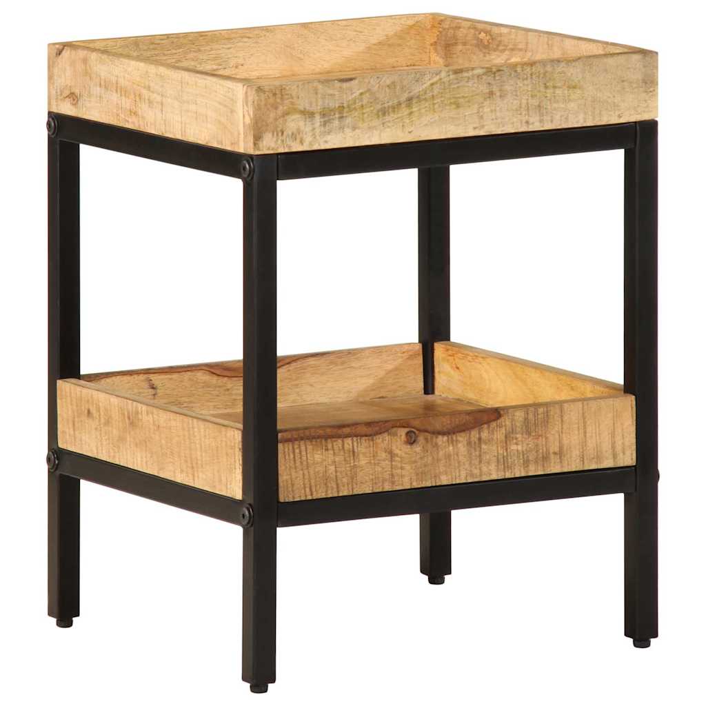 Mesa lateral Marrón 35 x 35 x 45 cm Madera de mango maciza