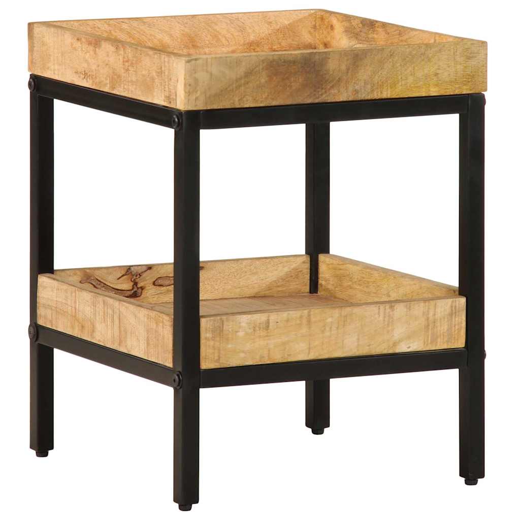 Mesa lateral Marrón 35 x 35 x 45 cm Madera de mango maciza