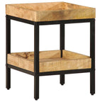 Mesa lateral Marrón 35 x 35 x 45 cm Madera de mango maciza