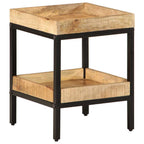 Mesa lateral Marrón 35 x 35 x 45 cm Madera de mango maciza