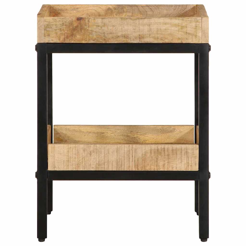Mesa lateral Marrón 35 x 35 x 45 cm Madera de mango maciza