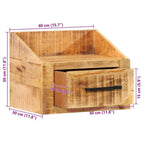 Armario de Noche Marrón 40 x 30 x 30 cm Madera de mango maciza
