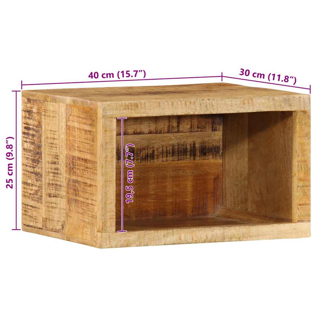 Armario de Noche Marrón 40 x 30 x 25 cm Madera de mango maciza