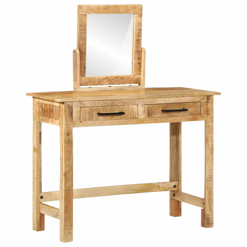 Brown Dressing Table 100 x 40 x 120 cm Solid Mango Wood