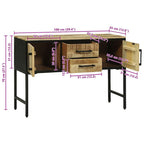Mesa Consola Marrón 100 x 35 x 70 cm Madera de mango maciza