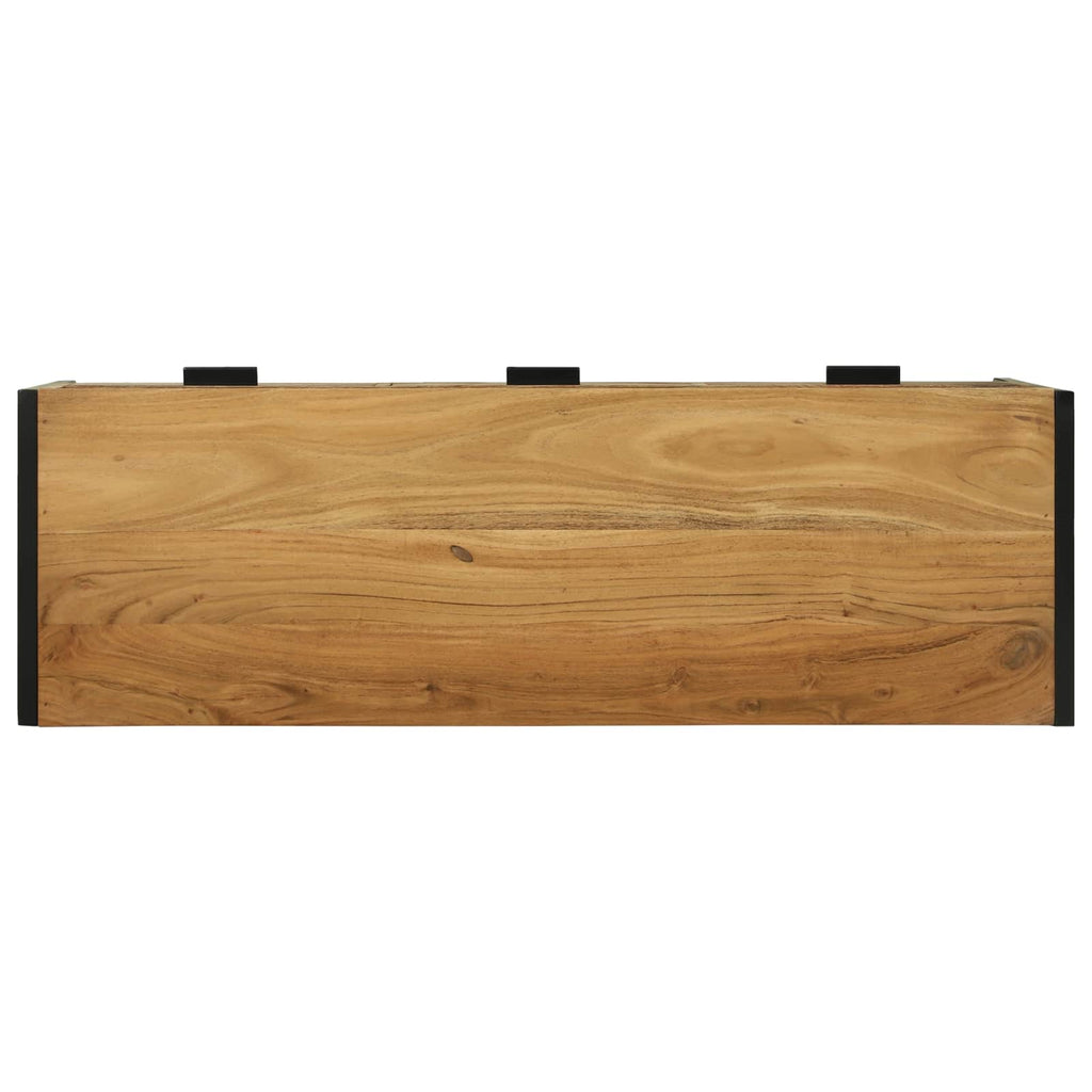 Mueble de TV Marrón 100 x 35 x 50 cm Madera de Acacia Sólida