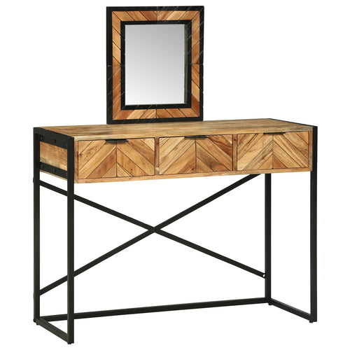 Brown Dressing Table 100 x 40 x 120 cm Solid Acacia Wood