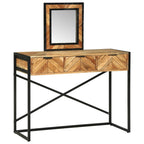 Mesa Tocador Marrón 100 x 40 x 120 cm Madera de Acacia Sólida