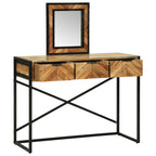 Mesa Tocador Marrón 100 x 40 x 120 cm Madera de Acacia Sólida