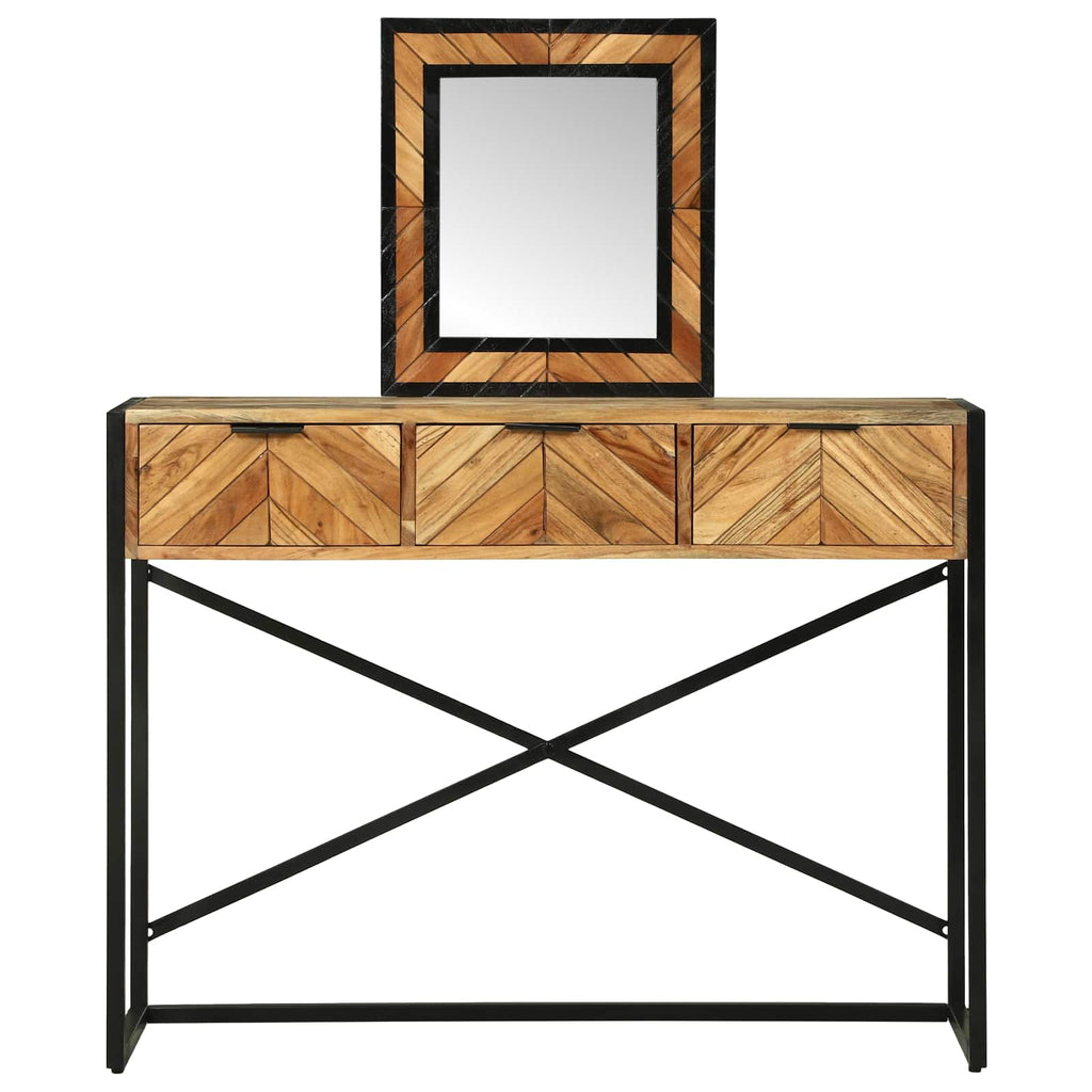 Mesa Tocador Marrón 100 x 40 x 120 cm Madera de Acacia Sólida
