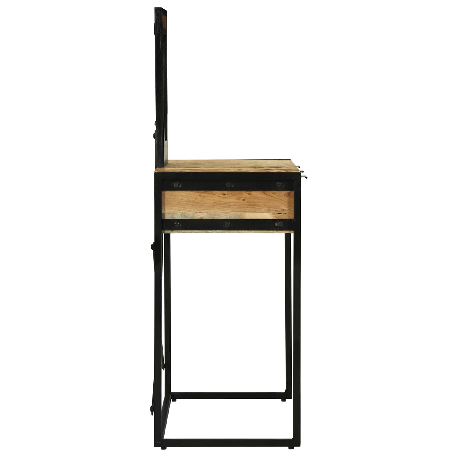 Mesa Tocador Marrón 100 x 40 x 120 cm Madera de Acacia Sólida