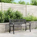 Banco de jardín acero negro 120 cm