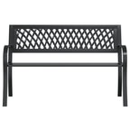 Banco de jardín acero negro 120 cm