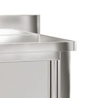 Mesa de trabajo de cocina puertas correderas acero inoxidable
