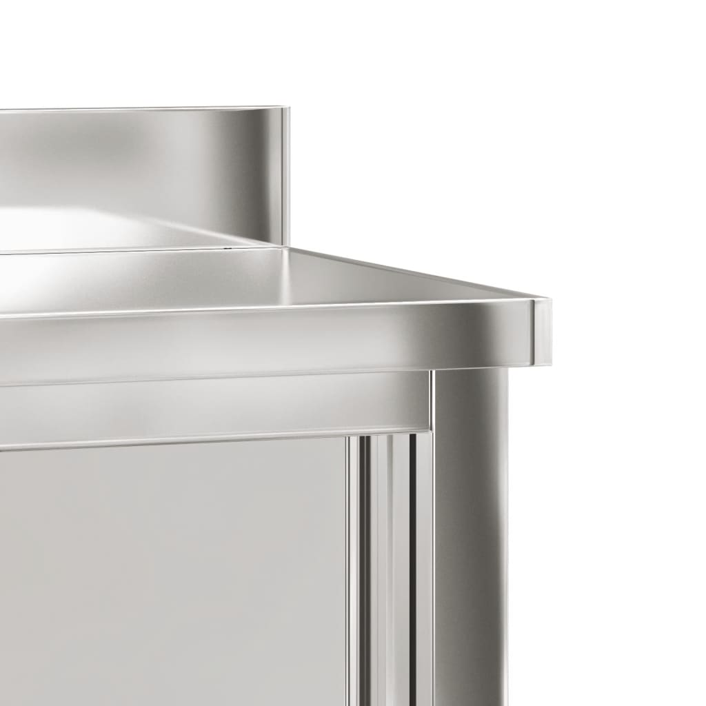 Mesa de trabajo de cocina puertas correderas acero inoxidable