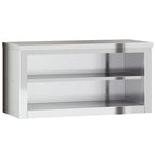 Armario de pared de cocina con estante acero inoxidable