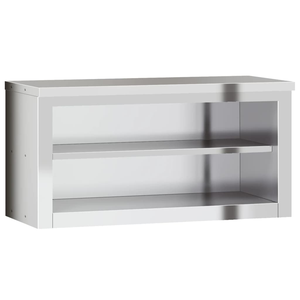 Armario de pared de cocina con estante acero inoxidable
