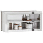 Armario de pared de cocina con estante acero inoxidable