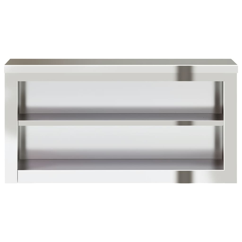 Armario de pared de cocina con estante acero inoxidable