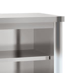 Armario de pared de cocina con estante acero inoxidable