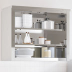 Armario de pared de cocina con estante acero inoxidable