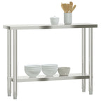 Mesa de trabajo de cocina acero inoxidable 110x30x85 cm