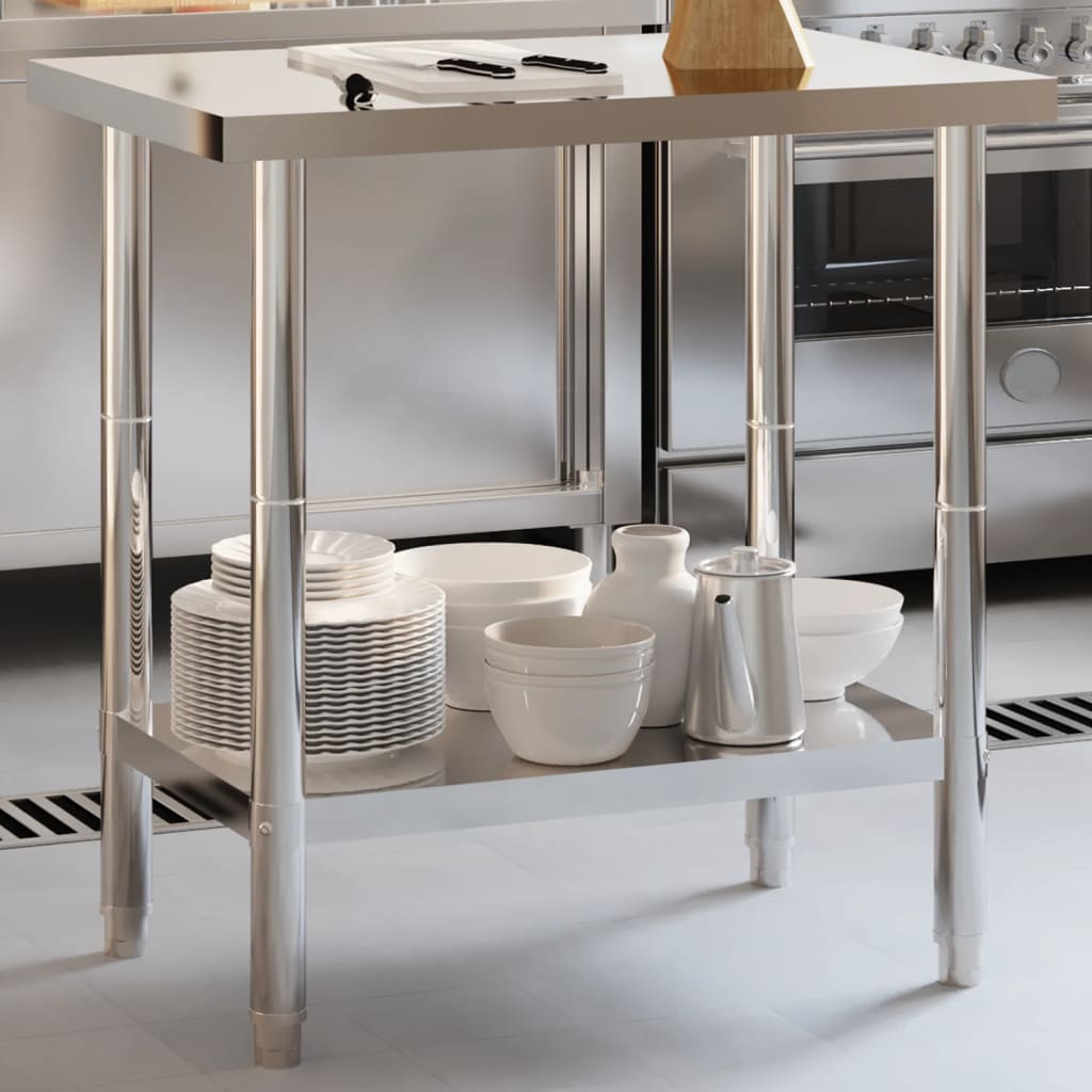 Mesa de trabajo de cocina acero inoxidable 110x30x85 cm