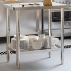 Mesa de trabajo de cocina acero inoxidable 110x30x85 cm
